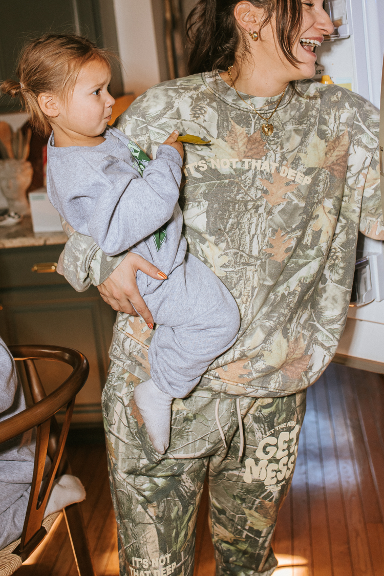 Let the Kids Get Messy Camo Sweatpants