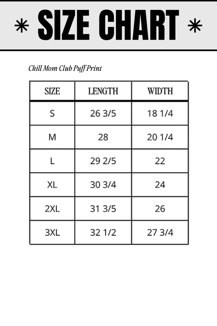 Chill Mom Club Puff Print T-Shirt