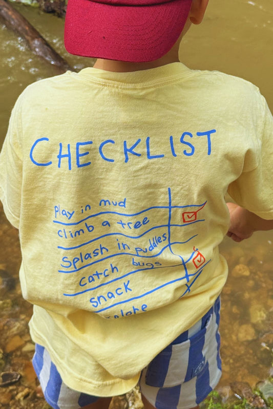 Mess is Fun Kids Checklist Tee