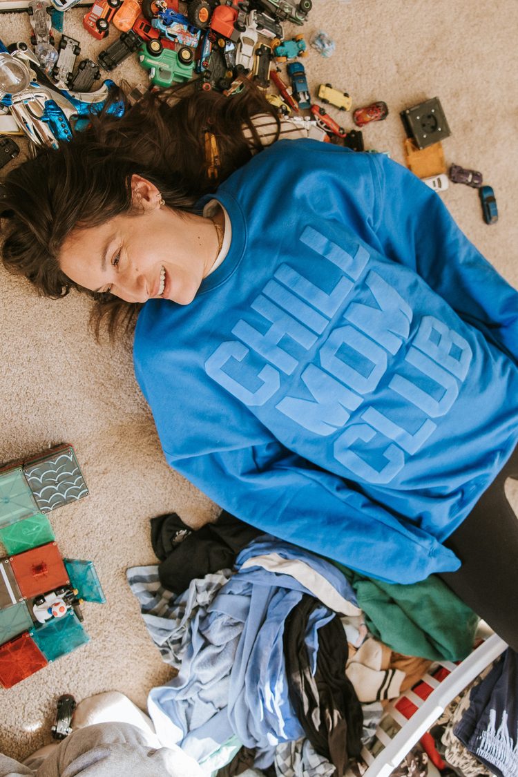 Chill Mom Club Puff Print Crewneck