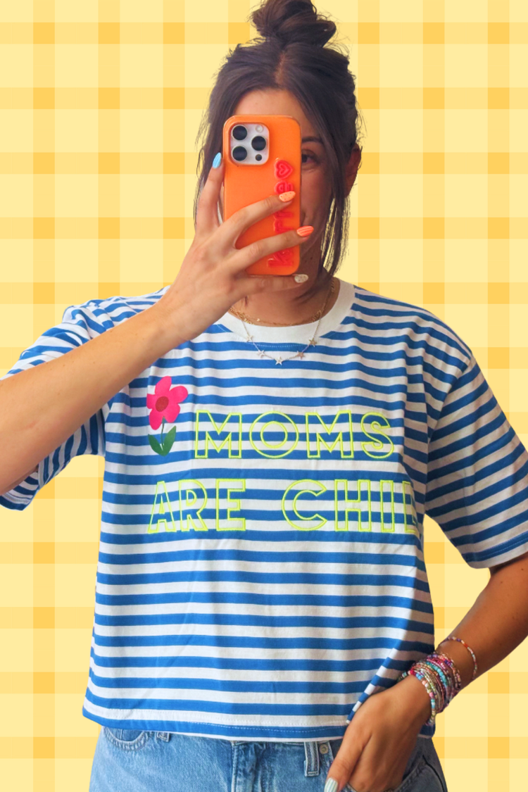 Moms Are Chill Crop Tee