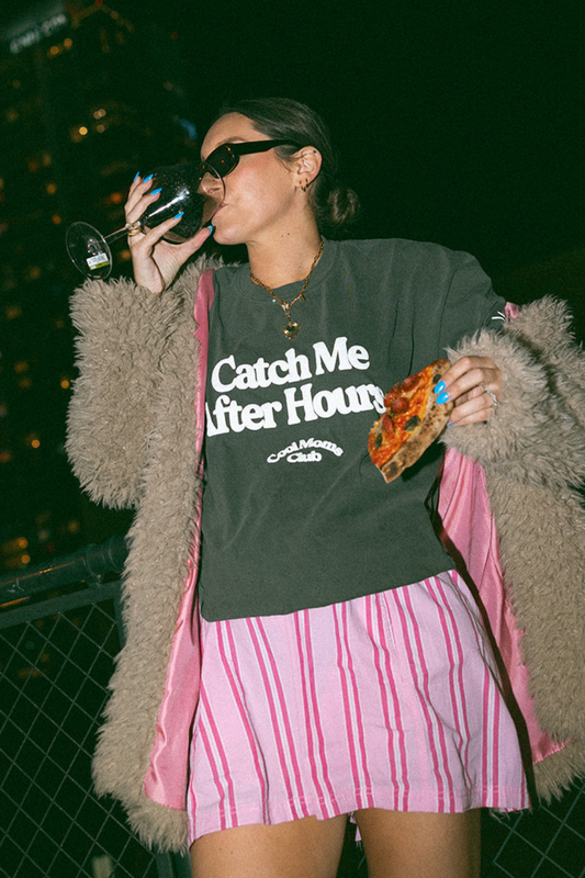 Catch Me After Hours Crop Tshirt