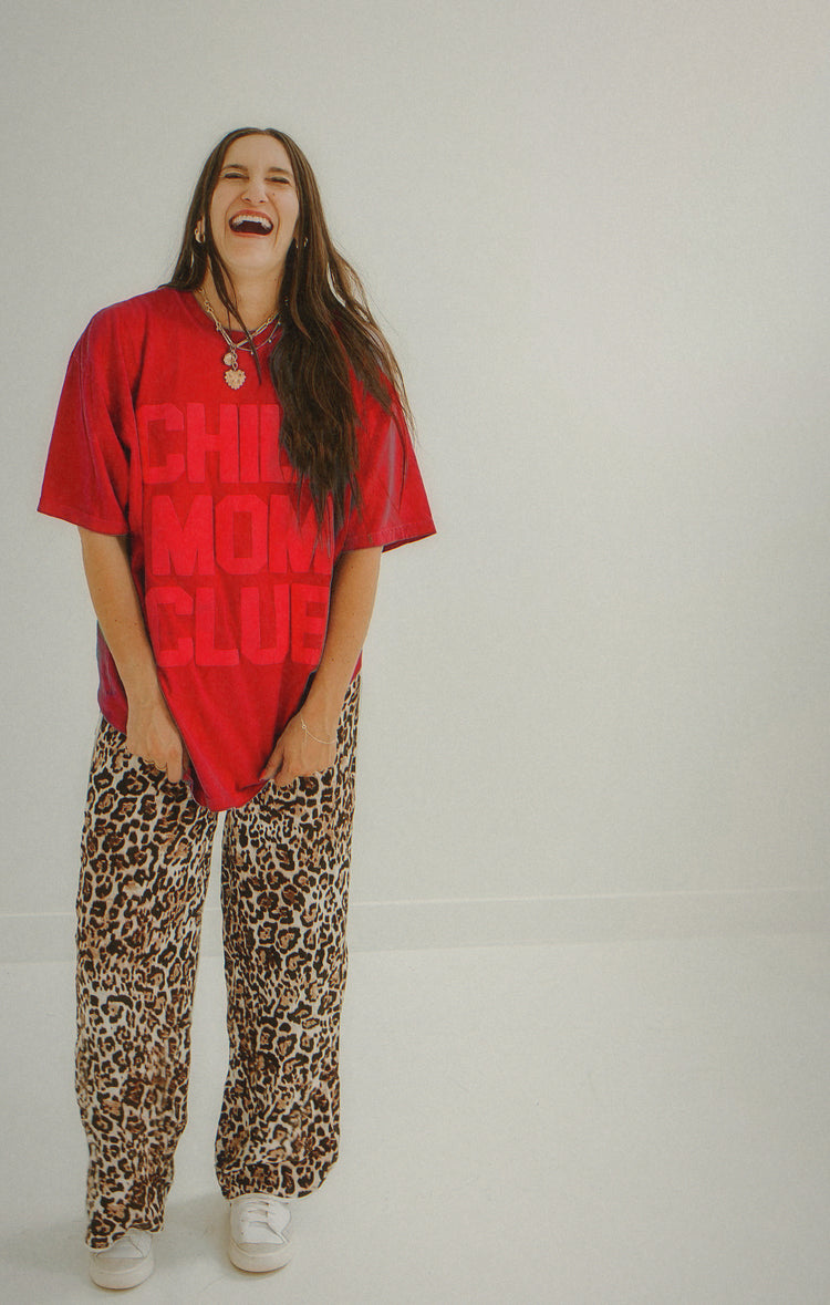 Chill Mom Club Cherry Red Tshirt